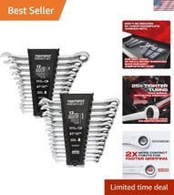 Versatile 26pc Ratcheting Wrench Master Set - Open &amp; Box End, Polished C... - $130.63