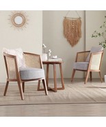 Retro Boho Minimalist Rattan Arm Chair MidCentury Danish Accent Lounge S... - $1,091.95 CAD