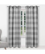 Blackout 365 Aaron Buffalo Plaid Checkered Curtains Grey, 37&quot;W x 96&quot;L (S... - $547.78 MXN