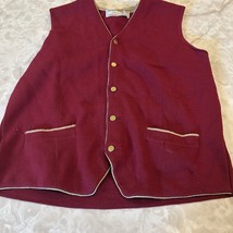 Esprit Collection Women Red Wool Classic Vest Italy  Large - $25.76