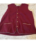 Esprit Collection Women Red Wool Classic Vest Italy  Large - $479.13 MXN