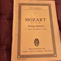 W.A. Mozart, K.V No.387 String Quartet In G Major,  Pocket Score. - £33.83 GBP