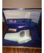 Vintage Lady Sunbeam Mist Blue Twin Head Electic Shaver 76-14 Works IOB - $189.41 MXN