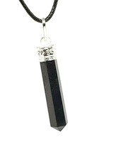 Shungite Pendant Gemstone Protection Russian Real Mineral Cord Necklace - £15.53 GBP
