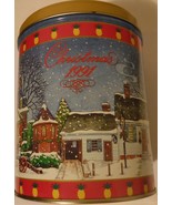Snickers Timeless Towns Christmas 1991 Tin w/ Lid  - $9.49