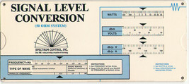 Vintage Engineering Slide Rule Signal Level Conversion - $13.95