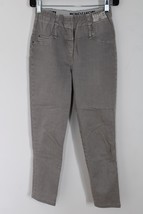 Gunex 4 Gray Cotton Stretch Pull On Crop Jeans Pants Italy - $25.64