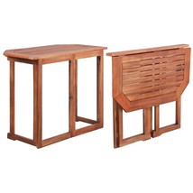 Balcony Table Brown Solid Acacia Wood Medium Foldable - $2,757.70 MXN
