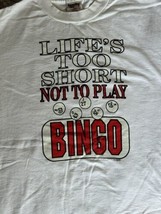 Vtg Bingo T-Shirt Mens XL Game Single Stitch USA 90s 1995 X-it Oneita - £15.82 GBP