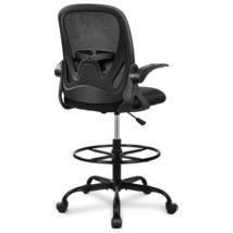 Drafting Chair Tall Office Chair With Flip-Up Armrests Executive Ergonom... - £187.84 GBP