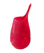 6.25&quot; Murano-Style Hand Blown RED SEED GLASS  &quot;TINY BUBBLES&quot; SWUNG Mini ... - $35.78 CAD