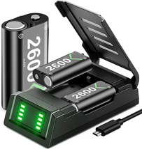 3X2600Mah High Capacity Xbox Rechargeable Battery Pack With Fast, By Voyee. - £28.52 GBP