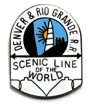 Denver &amp; Rio Grande Railroad Pin Western Scenic Line of the World Train ... - $14.99