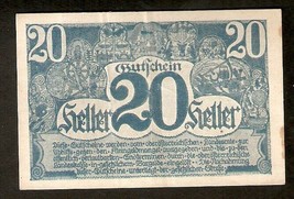 Austria Land Oberosterreich 20 heller 1920 Austrian Notgeld banknote - $3.91