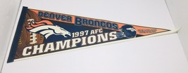 Vintage Champions Denver Broncos NFL Felt Pennant 1997 AFC Super Bowl XX... - £17.27 GBP