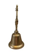 Vintage Brass Bell & Giraffe Figure on Top 7” Tall Working Loud image 3