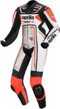 Aprilia Men Motorcycle Motorbike Racing CE Protective Armour Leather Jacket Suit - £226.07 GBP