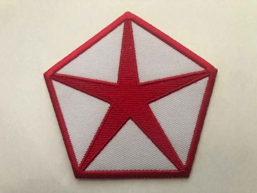 EMBROIDERED WHITE RED STAR CAR SEW IRON PATCH EMBROIDERED EMBLEM BADGE - $8.00