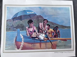 Pan Am  Aloha Hawaii souvenir photo NRTA-AARP outrigger Waikiki Beach - $27.50