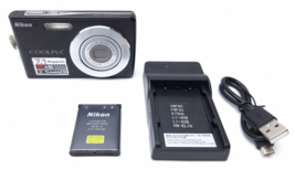 Nikon Coolpix S200 Black Digital Camera 3x Zoom 7.1 Megapixels TESTED - $77.57