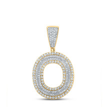 10kt Two-tone Gold Mens Round Diamond Initial O Letter Charm Pendant 7/8 Cttw - £832.86 GBP