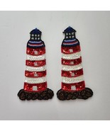 Sequins Beads 2 Nautical Applique Patches sewing Adhesive Movable &amp; Reus... - $9.50