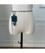 NWT Chaps Gold Silver Geometric Link Belt Adustable S M - $24.97 CAD