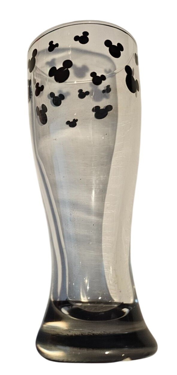 Disney Parks Black Clear Mickey Mouse Icon Pilsner Style Tall Shot Glass... - $16.82