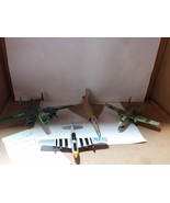 4 Diecast Military Airplanes for parts and pieces - $188.70 MXN