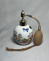 Vtg Aynsley English Bone China Cottage Garden Floral Glass Perfume Atomizer - £24.01 GBP