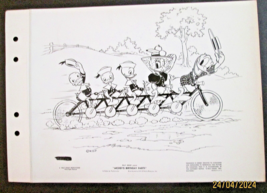 Walt Disney: (Mickeys Birthday Party) Early Vintage 1942 Studio Linen Back Photo - $296.99