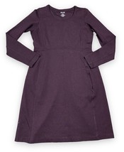 Duluth Trading Co Women&#39;s Burgundy Wearwithall Ponte Knit Dress w/ Pocket Sz S - £22.96 GBP