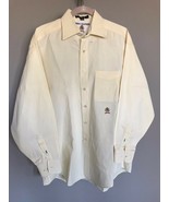 Tommy Hilfiger Men Dress Shirt Sz 16 1/2 L/S Button Down. Yellow 100% Co... - £10.88 GBP
