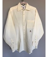 Tommy Hilfiger Men Dress Shirt Sz 16 1/2 L/S Button Down. Yellow 100% Co... - $12.87