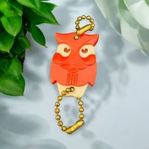 VTG Cute Owl Red Keychain Bookmark Insurance Advertising Prattsville NY - $13.90