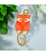 VTG Cute Owl Red Keychain Bookmark Insurance Advertising Prattsville NY - $18.94 CAD