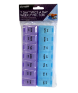 Large Pill Organizer 7 Day 2 Times a Day Weekly Pill Box AM PM Pill Case - £6.22 GBP