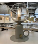 IKEA ASKMULLER Table Lamp Dimmable Green Gray 9" With LED Bulb New 904.9... - $49.40