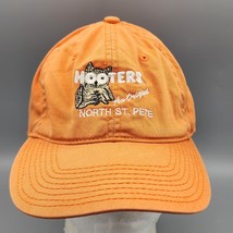 Hooters Hat North St. Pete Florida Orange Flex Fitted Cap Embroidered - $9.99