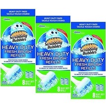 Scrubbing Bubbles Heavy Duty Refills Fresh Brush Toilet Cleaning System 8 Count  - £27.37 GBP