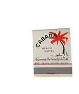 Vintage Matchbook Cabana Beach Motel West Biloxi MS Full Unstruck Advert... - $252.67 MXN