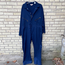 Vintage Walls L Master Made Coveralls Jumpsuit Zip Snap Uniform Blue - £23.15 GBP