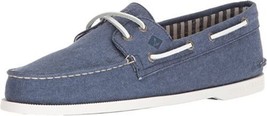 Sperry Mens 2 Eye Washed Boat Shoes Size 7 Color Navy Blue - £66.74 GBP