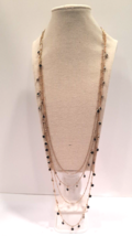 Unmarked Silver Multi Strand Black onyx Beads Necklace Shortest strand a... - £13.81 GBP