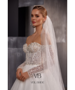2 tier glitter wedding veil with soft sparkle tulle raw cut edge with comb - $54.13 - $103.56