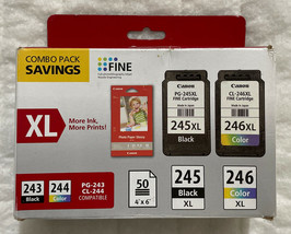 Canon PG-245XL Black &amp; CL-246XL Color Ink Cartridge Set 8278B005 Genuine Sealed - £43.19 GBP