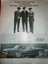 Ford Rides Quieter Than Rolls-Royce Print Magazine Advertisement 1964 - $5.99