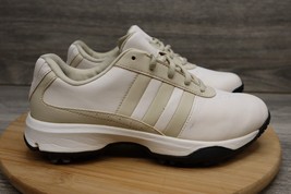 Adidas Shoe Mens 6.5 White Beige Golf Sneaker Athletic Cleats Performance - £28.54 GBP