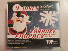 Karaoke Funpack Christmas Volume 1 40 Songs 4CD Top Tunes Lyrics On Your Tv Oop - £16.74 GBP