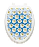 Toilet Tattoos Daisies in the Water Blue Vinyl Lid Cover - $22.00